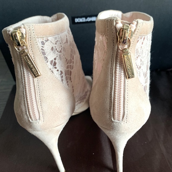 Dolce and gabbana dusty pink peep toe booties - Picture 2 of 5